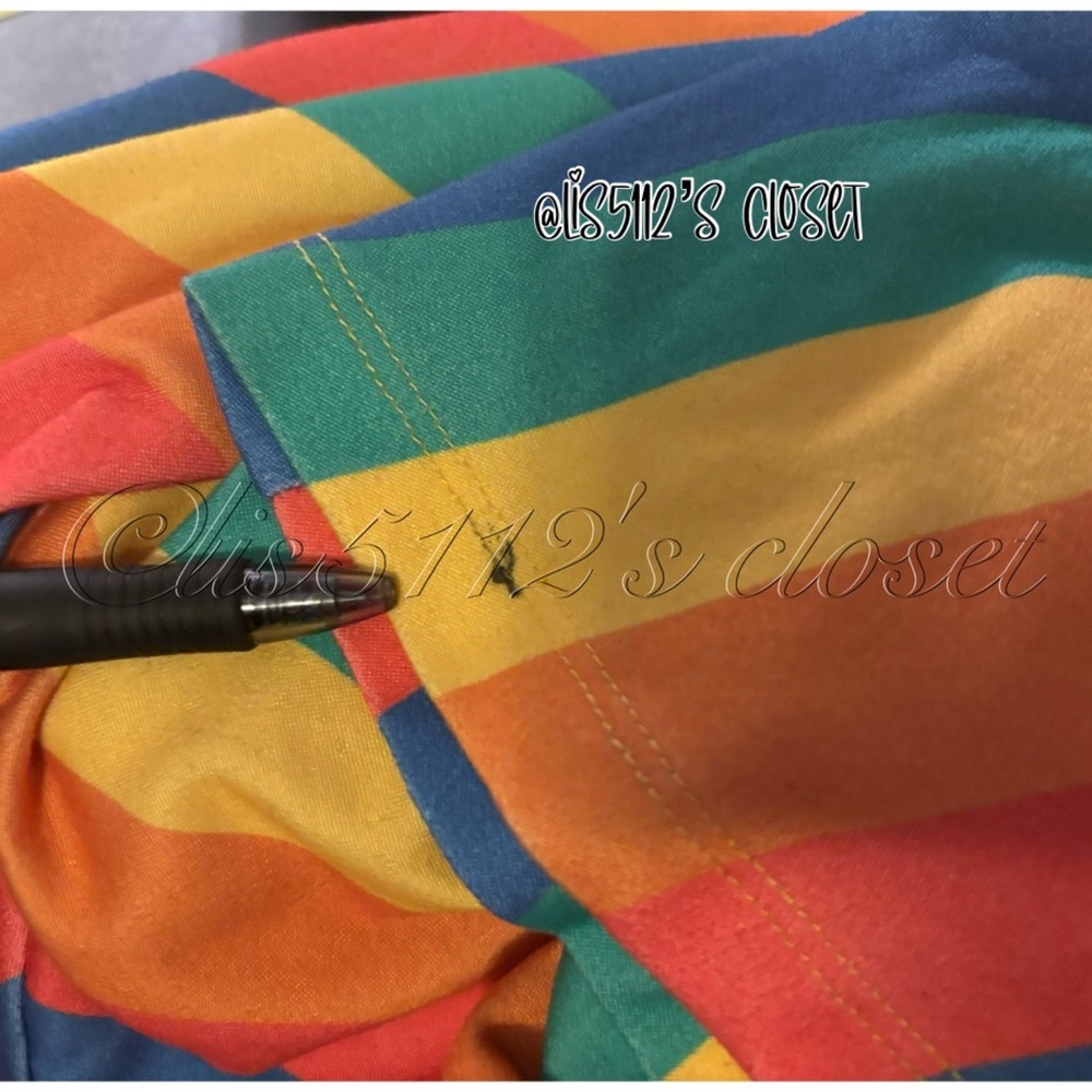 ModCloth Rainbow Chevron Stripe Halter Pinup Swing Dress 2X - Picture 5 of 11
